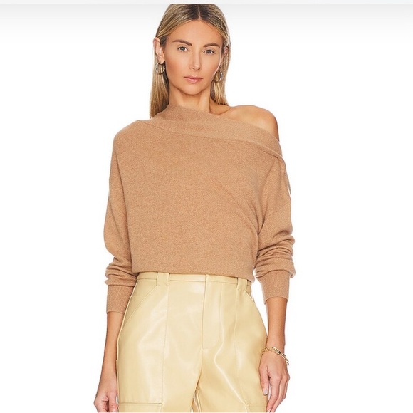 Brochu Walker Dunne Cashmere Metallic Pullover Sweater Size XS Cream-Ivory - Picture 2 of 12